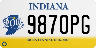 IN license plate 987OPG