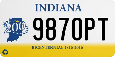 IN license plate 987OPT