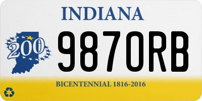 IN license plate 987ORB