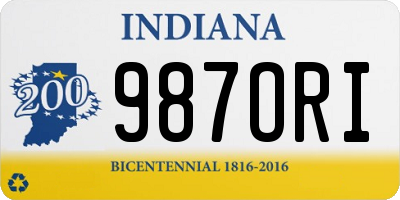 IN license plate 987ORI