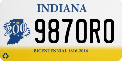 IN license plate 987ORO