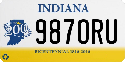 IN license plate 987ORU