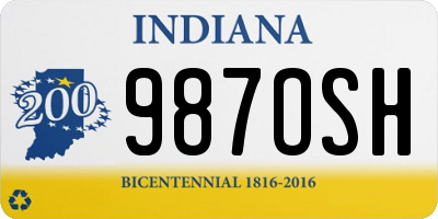 IN license plate 987OSH