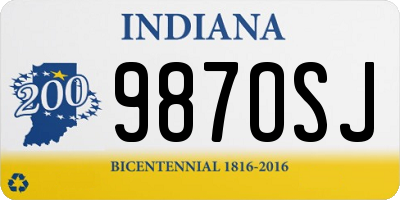 IN license plate 987OSJ