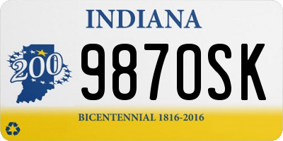 IN license plate 987OSK