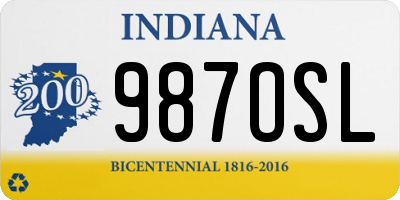 IN license plate 987OSL