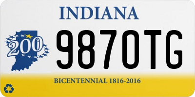 IN license plate 987OTG