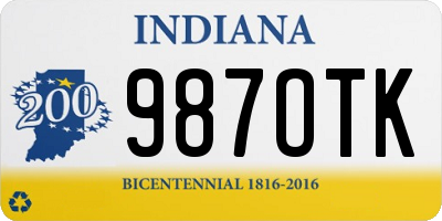 IN license plate 987OTK