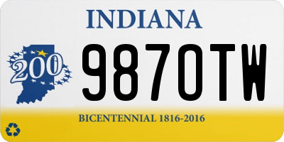 IN license plate 987OTW