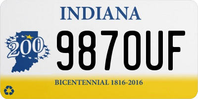 IN license plate 987OUF