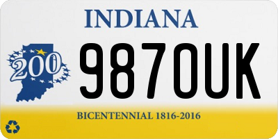 IN license plate 987OUK