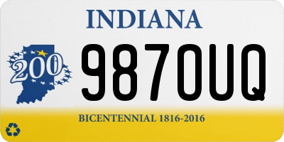 IN license plate 987OUQ