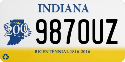 IN license plate 987OUZ