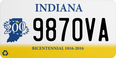 IN license plate 987OVA