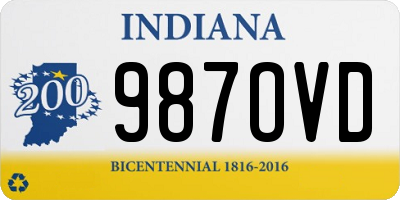 IN license plate 987OVD