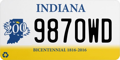 IN license plate 987OWD