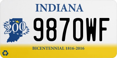 IN license plate 987OWF