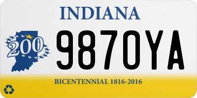 IN license plate 987OYA