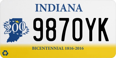 IN license plate 987OYK