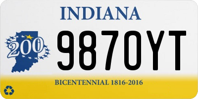 IN license plate 987OYT