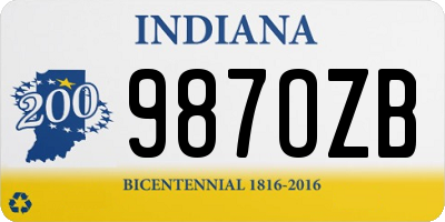 IN license plate 987OZB