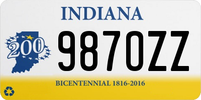 IN license plate 987OZZ