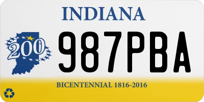 IN license plate 987PBA