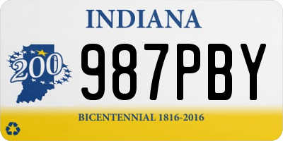 IN license plate 987PBY