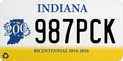 IN license plate 987PCK