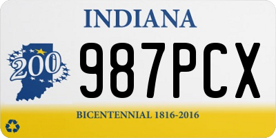 IN license plate 987PCX