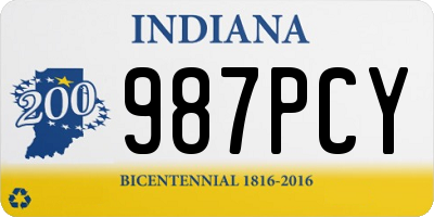 IN license plate 987PCY