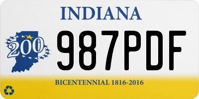 IN license plate 987PDF