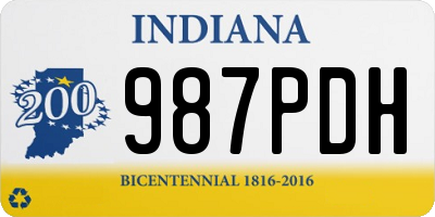 IN license plate 987PDH