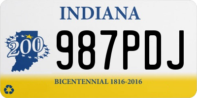 IN license plate 987PDJ