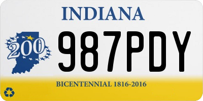 IN license plate 987PDY