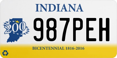 IN license plate 987PEH