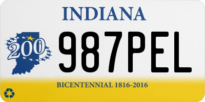 IN license plate 987PEL