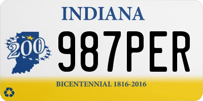 IN license plate 987PER