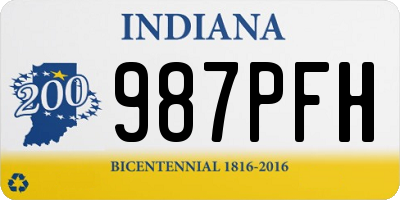 IN license plate 987PFH