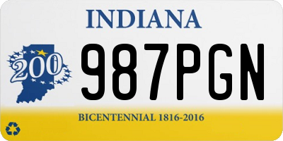 IN license plate 987PGN