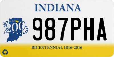 IN license plate 987PHA