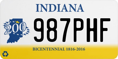 IN license plate 987PHF