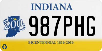 IN license plate 987PHG