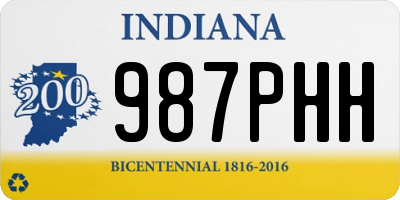 IN license plate 987PHH