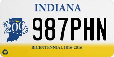 IN license plate 987PHN