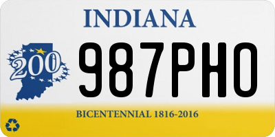 IN license plate 987PHO