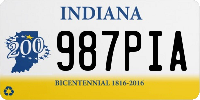 IN license plate 987PIA