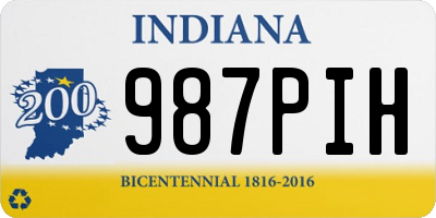 IN license plate 987PIH