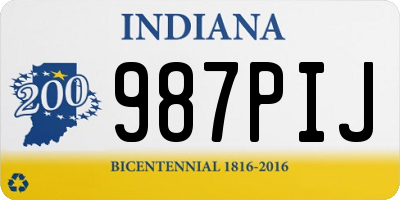 IN license plate 987PIJ