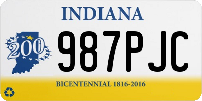 IN license plate 987PJC